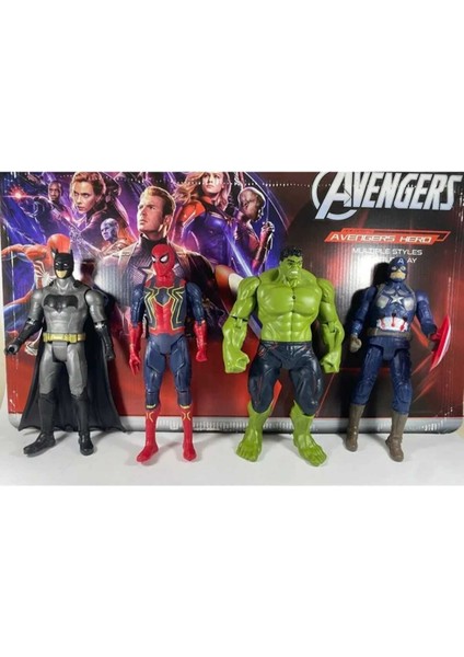Avengers 4lü Süper Kahraman Figürleri Figür Oyuncak Oyuncak Hulk Oyuncak Batman Oyuncak Örümcek Adam