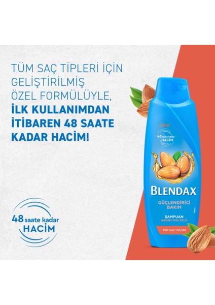 Güçlendirici Bakım Badem Yağı Özlü Şampuan 500 Ml 4’Lü Set