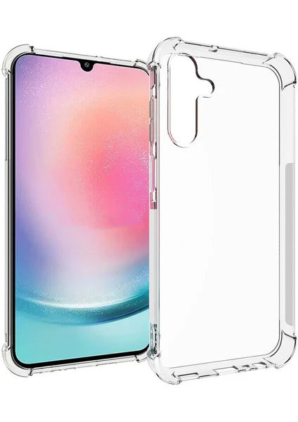 Case World Samsung Galaxy A15 Kapak Şeffaf Airbag Antishock Köşe Korumalı Silikon Kılıf