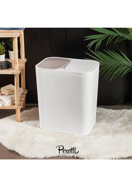 Perotti 2 Li Çöp Kovası Tuşlu 15 Litre Lüx Çöp Kovası 2 Li