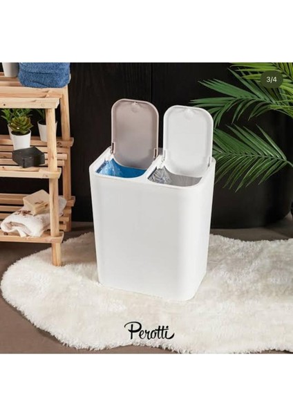 Perotti 2 Li Çöp Kovası Tuşlu 15 Litre Lüx Çöp Kovası 2 Li