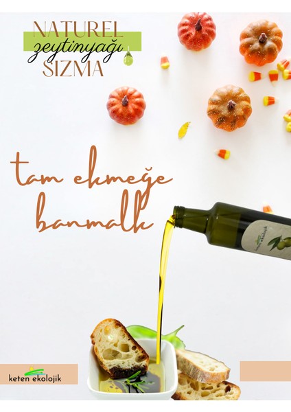 Naturel Sızma Zeytinyağı Atalık Zeytin Ağaçlarından Geleneksel ve Ekolojik Üretim 500ML