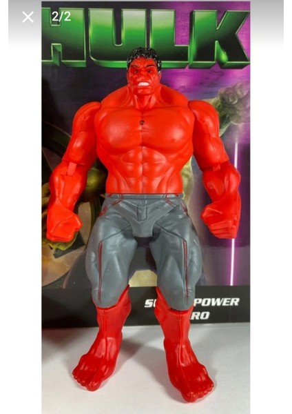 Kırmızı Hulk Maskesi ve Figürü Oyuncak Maske