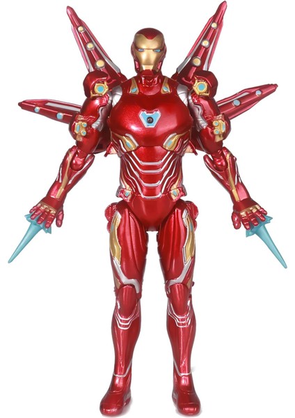 Marvel Avengers Iron Man Demir Adam Mark MK50 Metal Görünümlü Işıklı Karakter Figür Oyuncak 17 Cm.