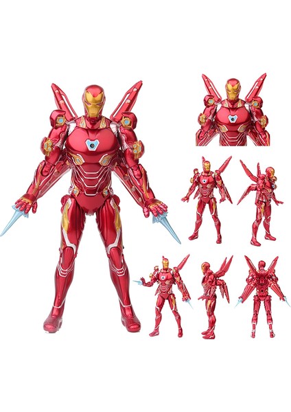 Marvel Avengers Iron Man Demir Adam Mark MK50 Metal Görünümlü Işıklı Karakter Figür Oyuncak 17 Cm.