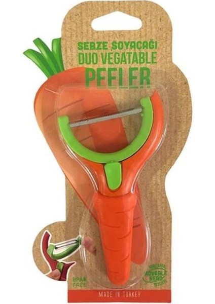 Duo Soyacak Plastik Saplı Sebze ve Havuç Soyacağı