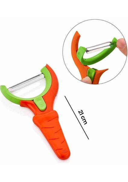 Duo Soyacak Plastik Saplı Sebze ve Havuç Soyacağı