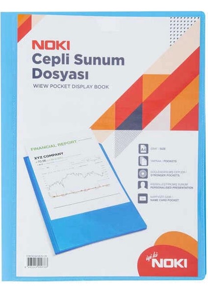 Sunum Dosyası Cepli 30 Yapraklı A4 Mavi fırsatları