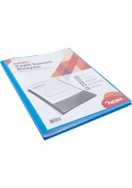 64160 N Cepli Sunum Dosyası A4 Mavi 60'lı
