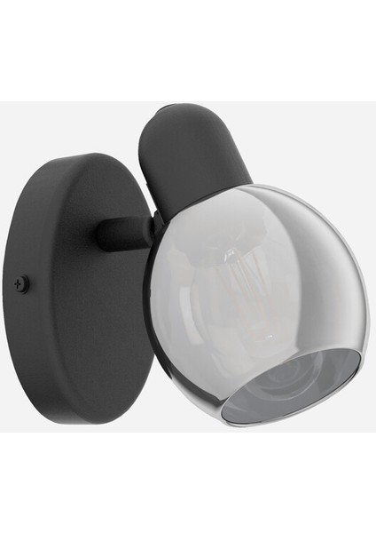 Pollica 40 W E14 Duy Yuvarlak Sıvaüstü Tekli Spot Siyah