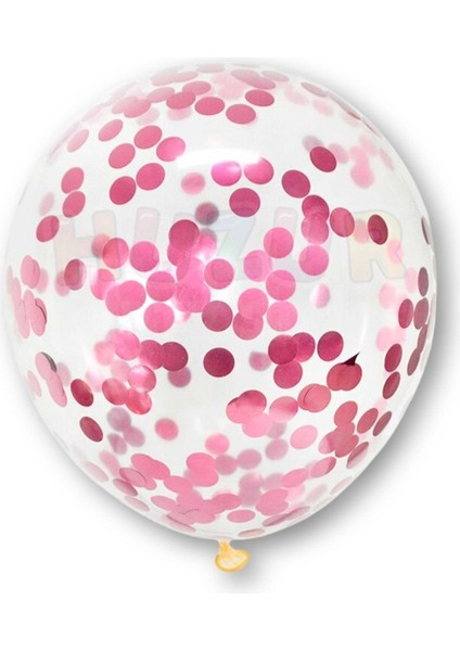 Pembe Konfetili Şeffaf Balon Seti 10 Adet fırsatları