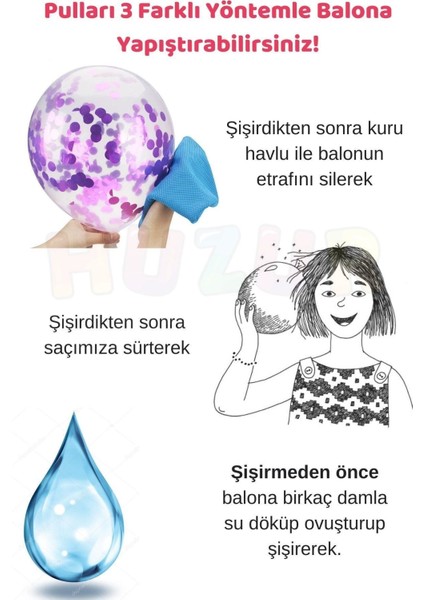 Pembe Konfetili Şeffaf Balon Seti 10 Adet indirimleri