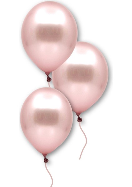 Doğum Günü Bride Bekarlığa Veda Partisi Balonu Gül Kurusu Renkli Metalik Balon 10 Adet modelleri