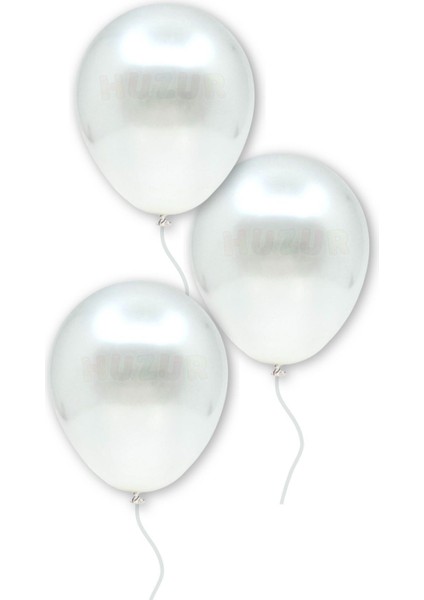 Doğum Günü Bride Bekarlığa Veda Partisi Balonu Beyaz Renkli Metalik Balon 10 Adet modelleri