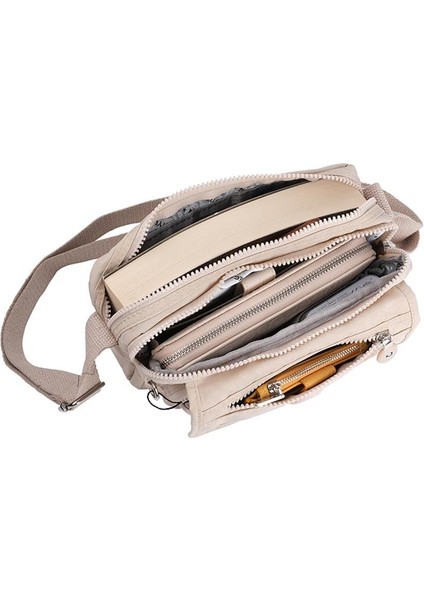 215 Klinkır Kaliteli Kumaş Bayan Çapraz Omuz Çantası Bej fırsatları