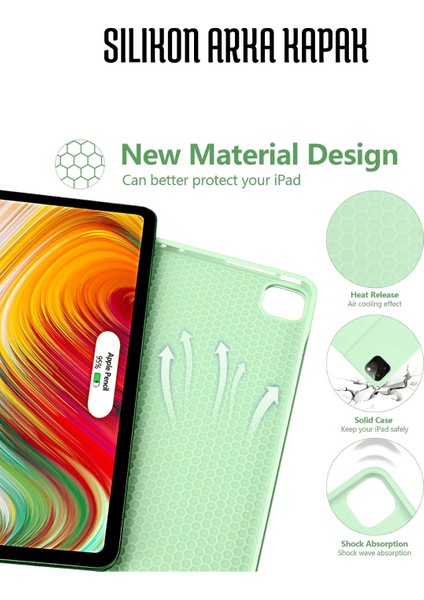 iPad Air 11 Inç M2 Çipli 2024 6. Nesil Uyumlu Klavyeli Stand Özellikli Renkli Tablet Kılıfı modelleri