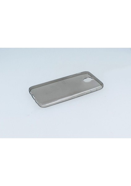 Samsung Galaxy J5 Pro (J530) Kılıf Soft Silikon Şeffaf-Siyah Arka Kapak