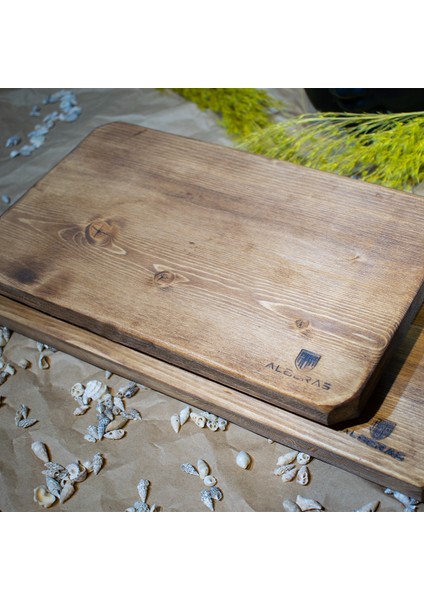 Twin Timber Ayaklı Ahşap Sunumluk Kahvaltı Peynir, Salam, Meyve Standı Banyo Düzenleyici