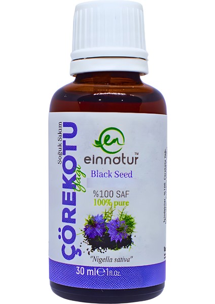 %100 Saf Çörekotu Yağı, 30 Ml, Soğuk Sıkım, Black Seed Oil, Cold Press Çörek otu yağı