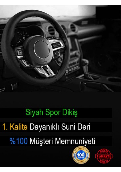 Dikmeli Deri Direksiyon Kılıfı