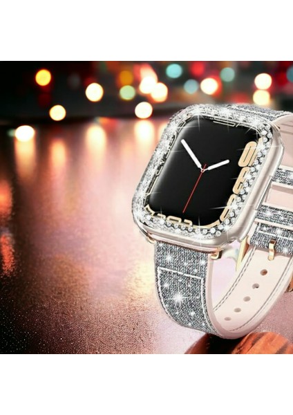 Apple Watch 38 mm Uyumlu Taşlı Ekran ve Kasa Koruyucu Şeffaf (Ürün Saat Koruyucusudur) fiyatları