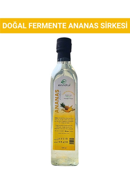 Doğal Fermente Ananas Sirkesi, 500 ml