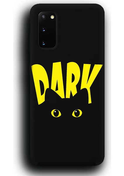 Galaxy S20 Fe Uyumlu Lansman Telefon Kılıfı "kara Kedi Karanlık Dark Gözler Tasarım"