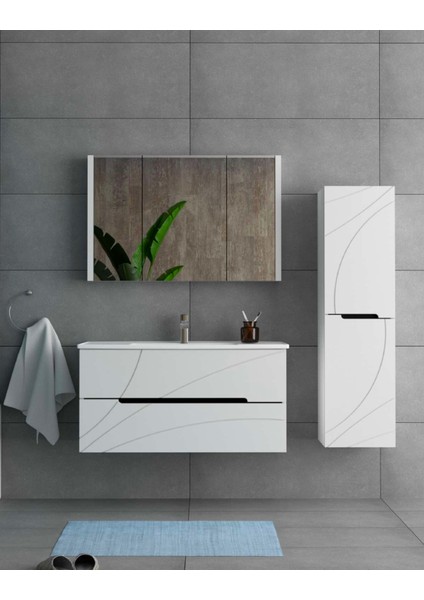 Lizbon 100 cm Banyo Dolab