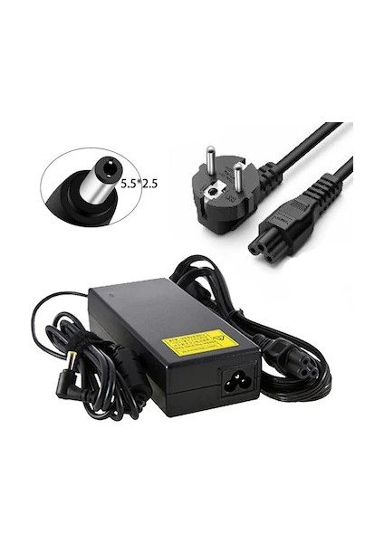 Asus Toshiba Casper Lenovo Uyumlu Notebook Adaptör 19V 4.74A 5.5x2.5 90W
