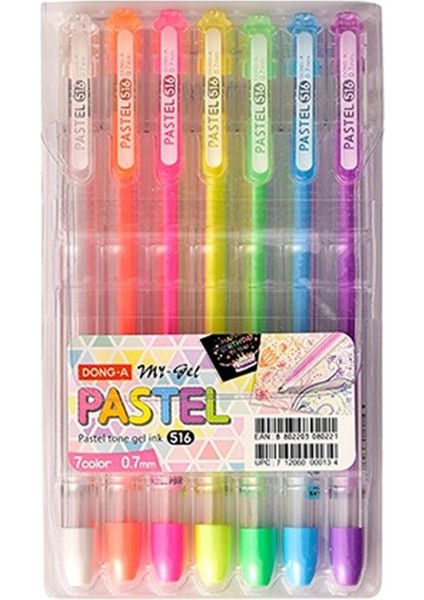 My Jel 0.7 Kalem Pastel 7 Renk Set Çift