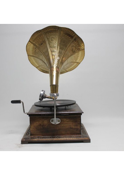 El Yapımı Ahşap Gramofon Vintage Tarz 36x36x65 cm Hediye Seçeneği modelleri