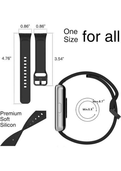 Samsung Galaxy Fit 3 SM-R390 Kordon Spor Silikon Kordon Mix (Fit 2 Uyumlu Değildir) fırsatları