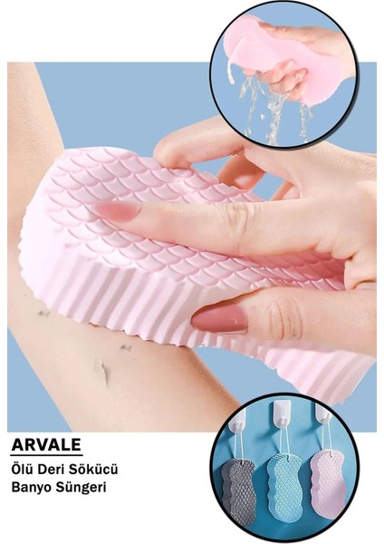 2 Adet Ölü Deri Temizleyici Sihirli Banyo Lifi Peeling Bez Vucüt Duş Süngeri Masaj fiyatları