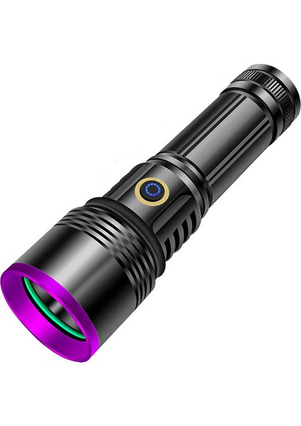 F.b.ı F-365 Uv LED Mor Işıklı 20WATT Şarjlı 26650 Pilli Profesyonel El Feneri