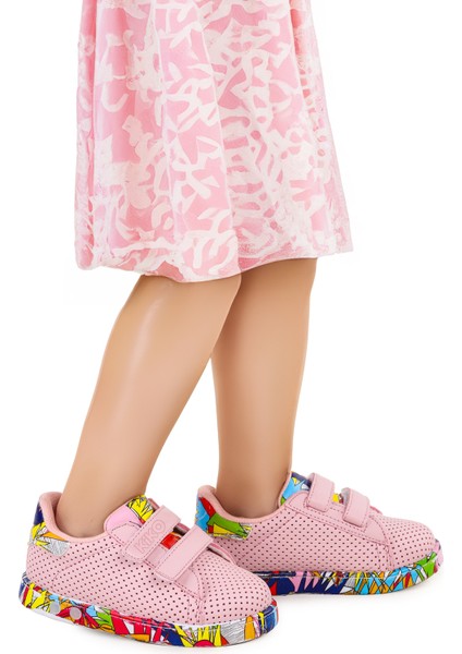 Perforated Cırtlı Işıklı Kız Bebek Spor Ayakkabı