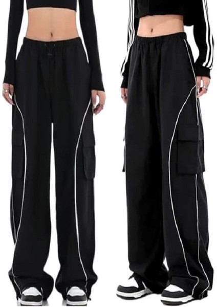 Siyah Unisex Kargo Cepli Eşofman Altı High Quality