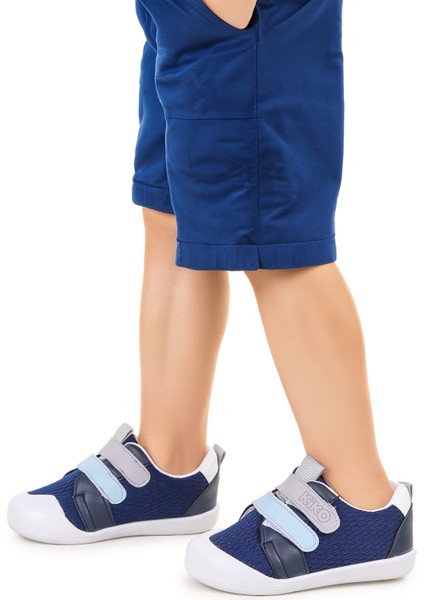 Textile Cırtlı Erkek Bebek Spor Ayakkabı Lacivert