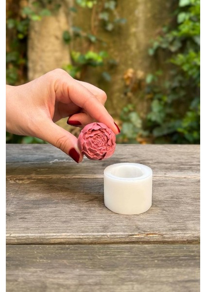 Top Şakayık Tekli Silikon Mum Kalıbı
