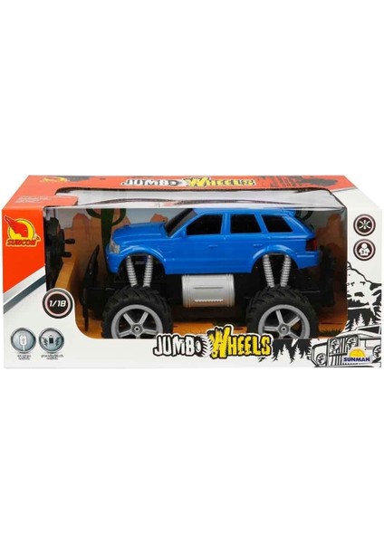 80012 1:18 Uzaktan Kumandalı Jumbo Wheels USB Şarjlı Araba