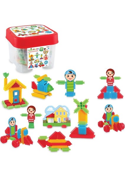 Fen Toys 03316 Kaktüs Blokları 80 Parça -Dede