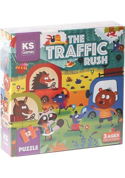 Prs 32702 The Traffic Rush Pre School Puzzle 12 Parça