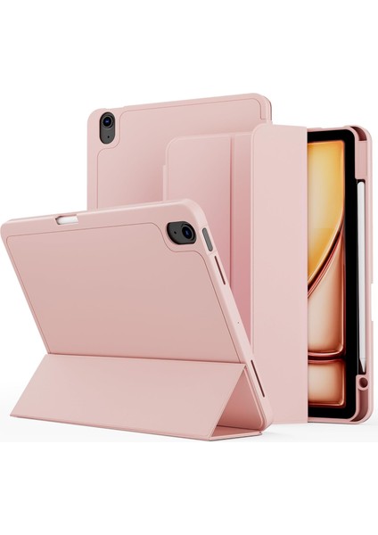 Apple ipad Air 11 2024 6. Nesil M2 Çipli  A2889 A2900 Seri Yatay Standlı Güçlü Mıknatıslı Stromix Kılıf - Manyetik Şarj Destekli