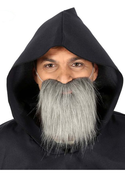 Parti Aksesuar Kırçıllı Korsan Sakalı Gri Renk Takma Sakal