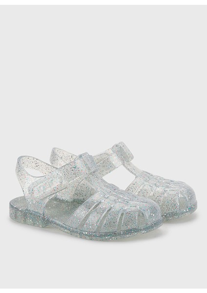 Beyaz Bebek Sandalet S10329 Clasıca Crıstal