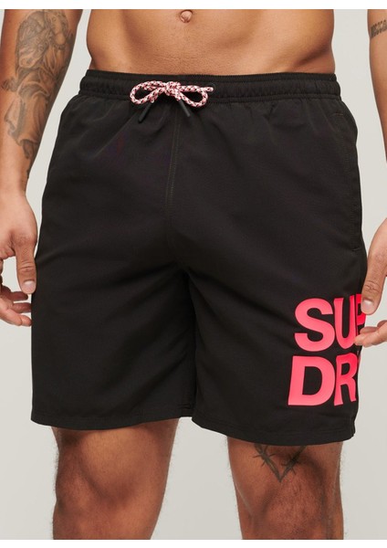 Siyah Erkek Şort Mayo M3010228A02A_SPORTSWEAR Logo 17 Sw fiyatları