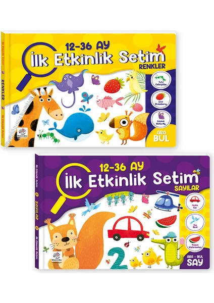 Yükselen Zeka Ilk Etklinlik Kitap Setim Sayılar ve Renkler 12-36 Ay