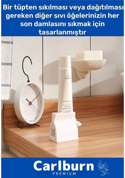 Premium Seri Pratik Taşınabilir Çevirmeli Krem Merhem Diş Macunu Sıkacağı - 2 Adet