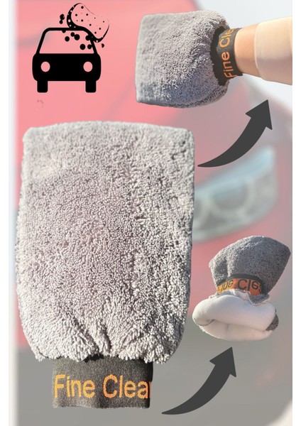 Profesyonel Araba Yıkama Kurulama Cila Eldiveni Mikrofiber Oto Bezi