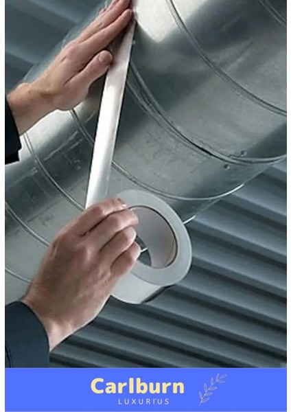 Özel Suya Sıcaklığa Dayanıklı Tamir Soba Boru Yama Alüminyum Yanmaz Folyo Bant 44MM 20MT - 5 Adet fırsatları