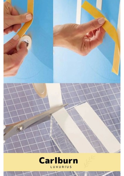 Güçlü Uzun Ömürlü Kuvvetli Yapışkan Kolay Iz Bırakmaz Çift Taraflı Köpük Bant 10MT - 3 Adet modelleri